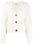 Ganni Button-front Cropped Cardigan - White