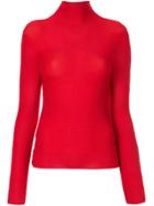 Issey Miyake Cauliflower Micropleated Structured Shoulder Sweater