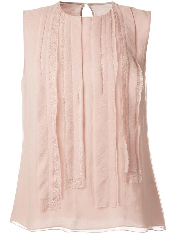 Jason Wu Stitched Panel Tank, Women's, Size: 6, Nude/neutrals, Silk