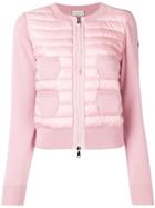 Moncler Knitted Sleeve Quilted Jacket - Pink