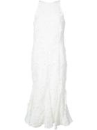Christian Siriano Floral Lace Midi Dress - White