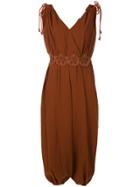 See By Chloé Sleeveless Wrap Jumpsuit - Brown