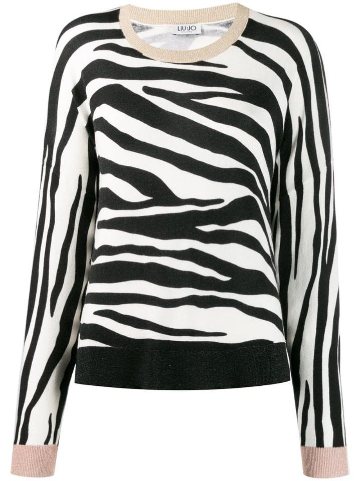 Liu Jo Zebra Print Jumper - Black