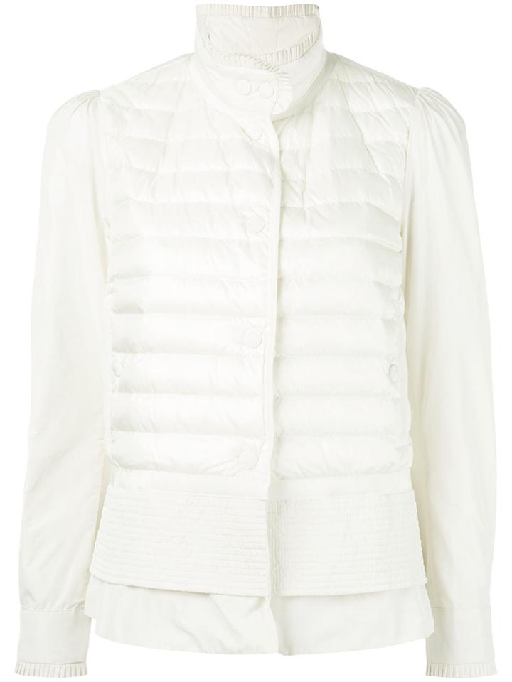Moncler - Cereste Padded Jacket - Women - Polyester/polyamide/feather Down - 2, Nude/neutrals, Polyester/polyamide/feather Down