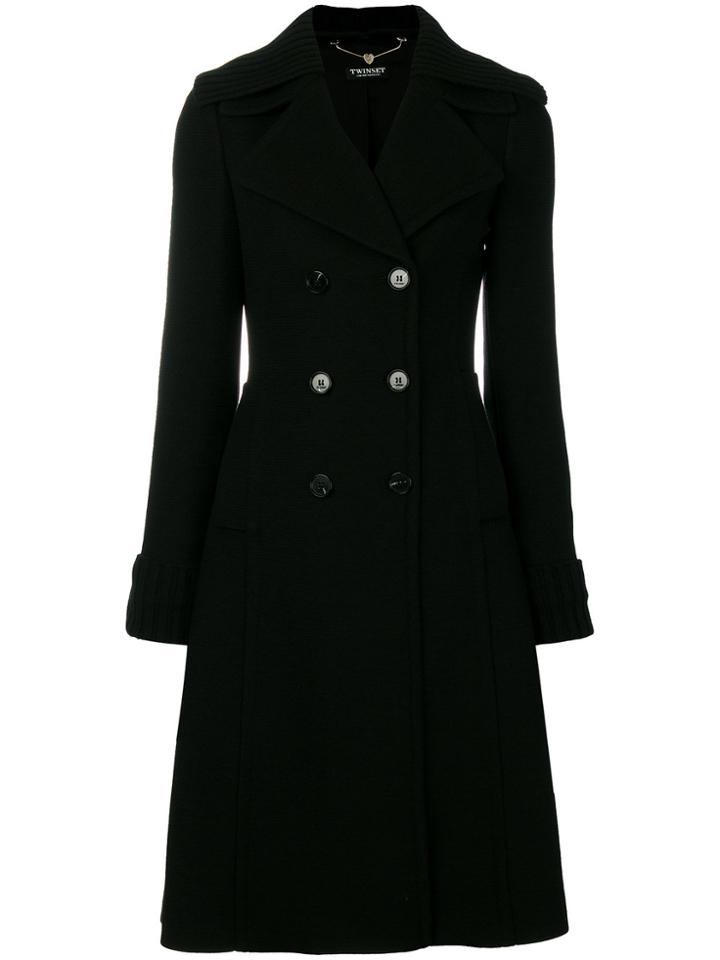 Twin-set Classic Double-breasted Coat - Black