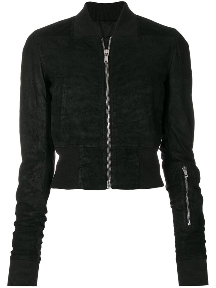 Rick Owens Ribwaist Bomber Jacket - Black