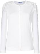 Blumarine Lace Panel Cardigan - White