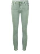 7 For All Mankind Cropped Skinny Jeans - Green