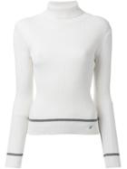 Loveless Ribbed Roll-neck Jumper, Women's, Size: 34, White, Cotton/cashmere