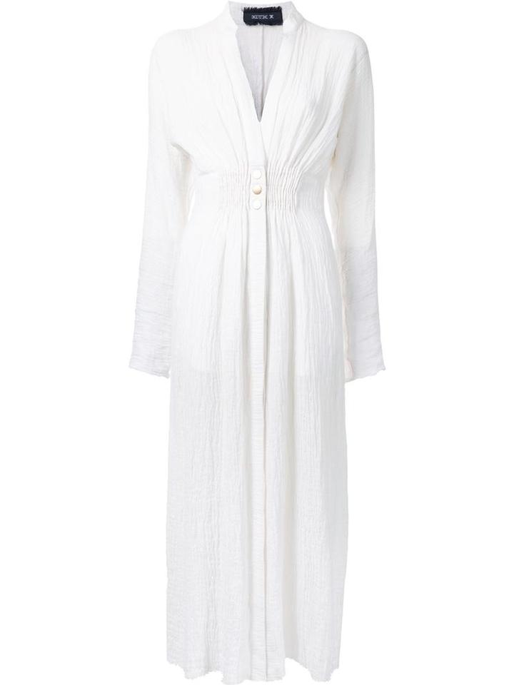 Kitx Gathered Dress, Women's, Size: 10, White, Linen/flax