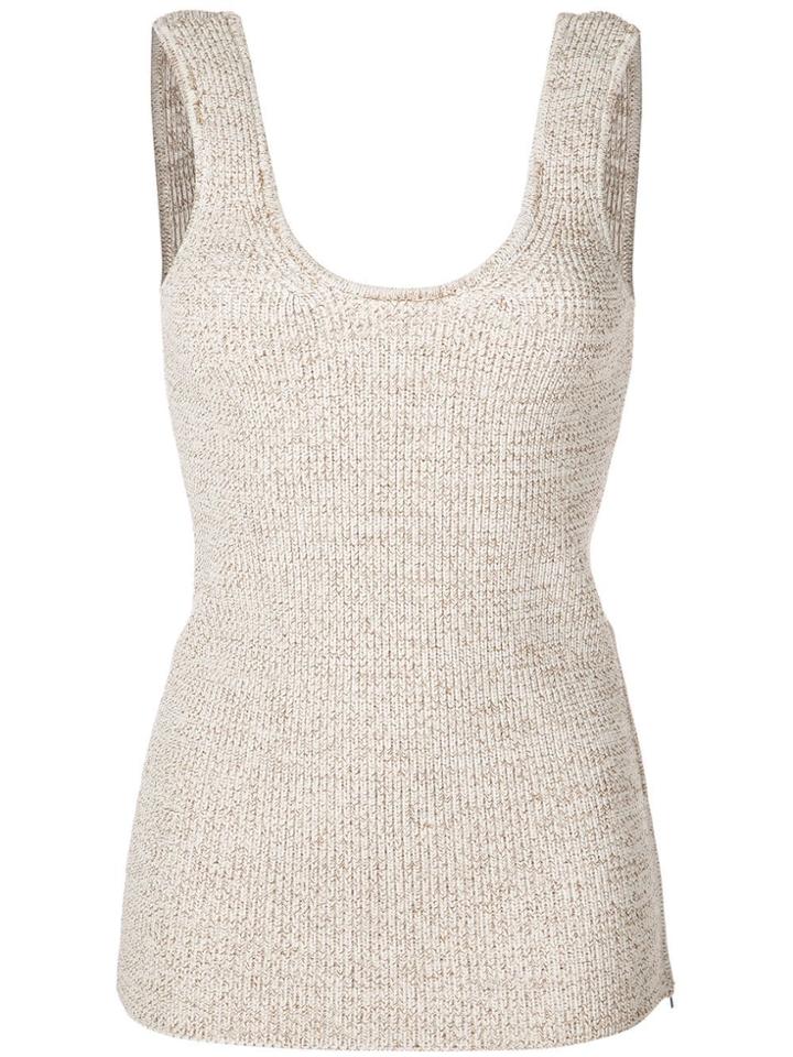 Tibi Tech Knitted Tank Top - White