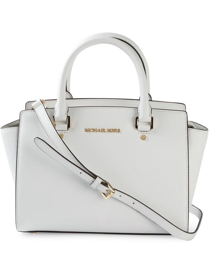 Michael Michael Kors Medium Selma Tote, Women's, White, Leather