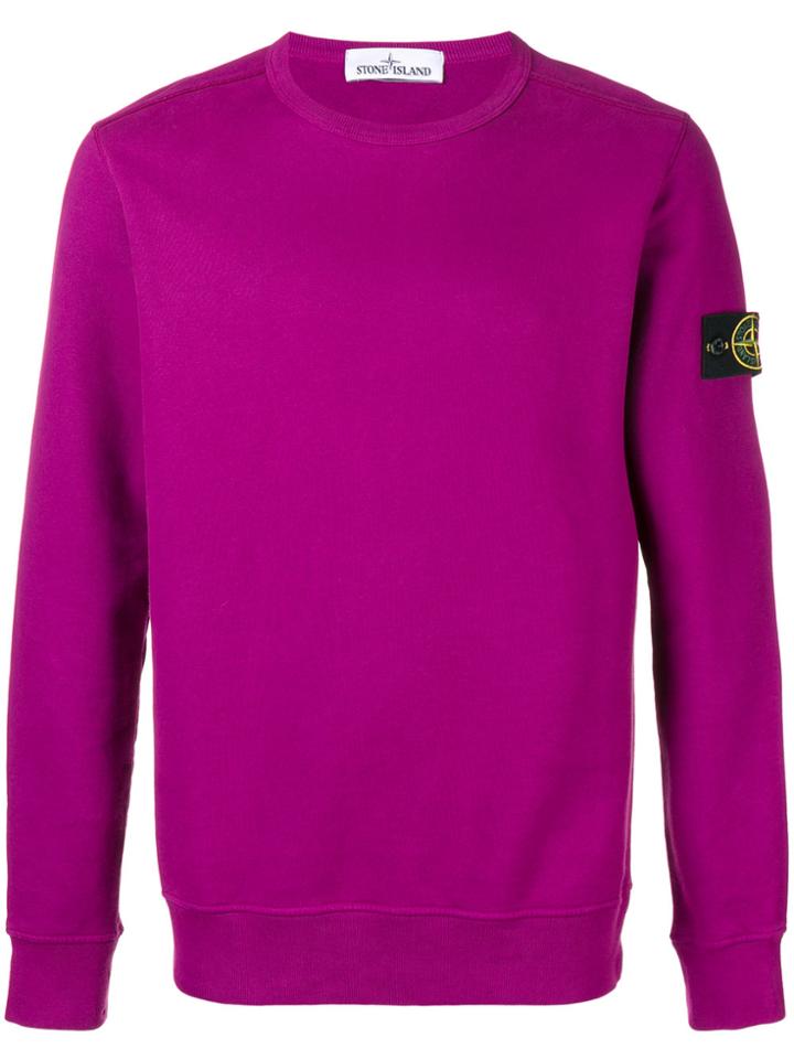 Stone Island Logo Patch Sweatshirt - Pink & Purple