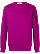 Stone Island Logo Patch Sweatshirt - Pink & Purple