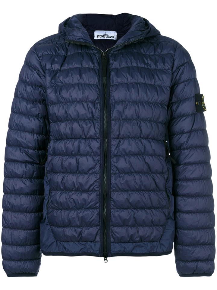 Stone Island Zipped Padded Jacket - Blue