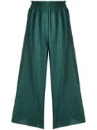Forte Forte Cropped Wide Leg Trousers - Green