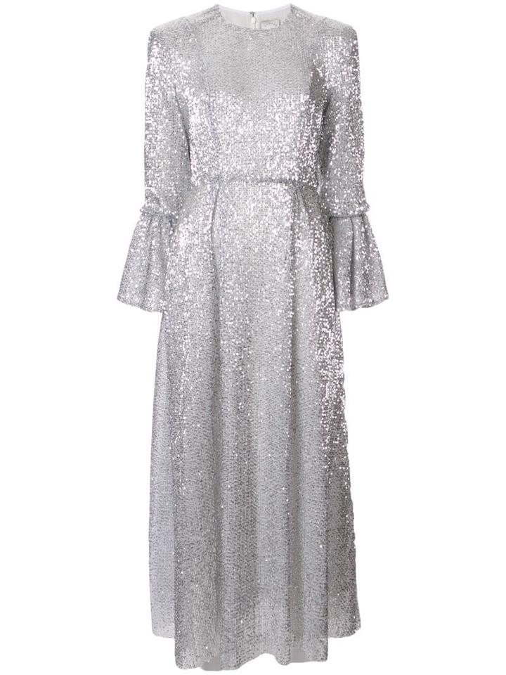 Huishan Zhang Sequin Embellished Dress - Silver