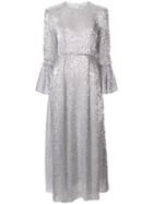 Huishan Zhang Sequin Embellished Dress - Silver