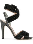 Rodo Strappy Crystal Embellished Sandals - Black