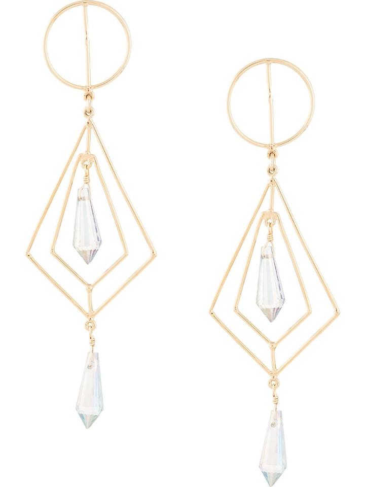 Mercedes Salazar Secret Geometry Diamond-shaped Earrings - Gold