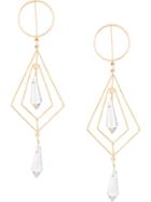 Mercedes Salazar Secret Geometry Diamond-shaped Earrings - Gold