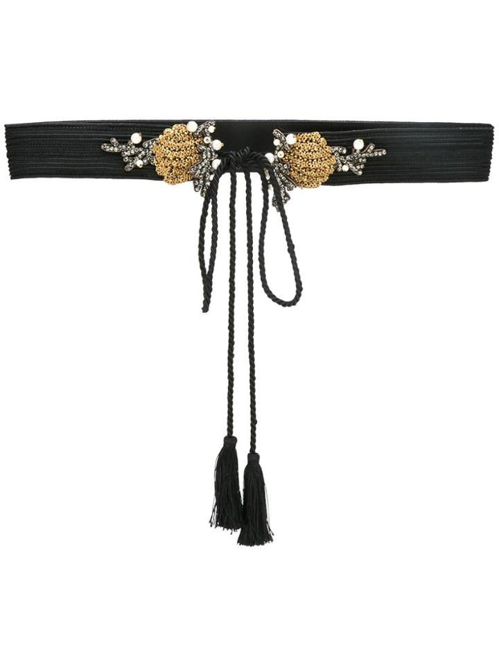 Alberta Ferretti Tied Belt - Black