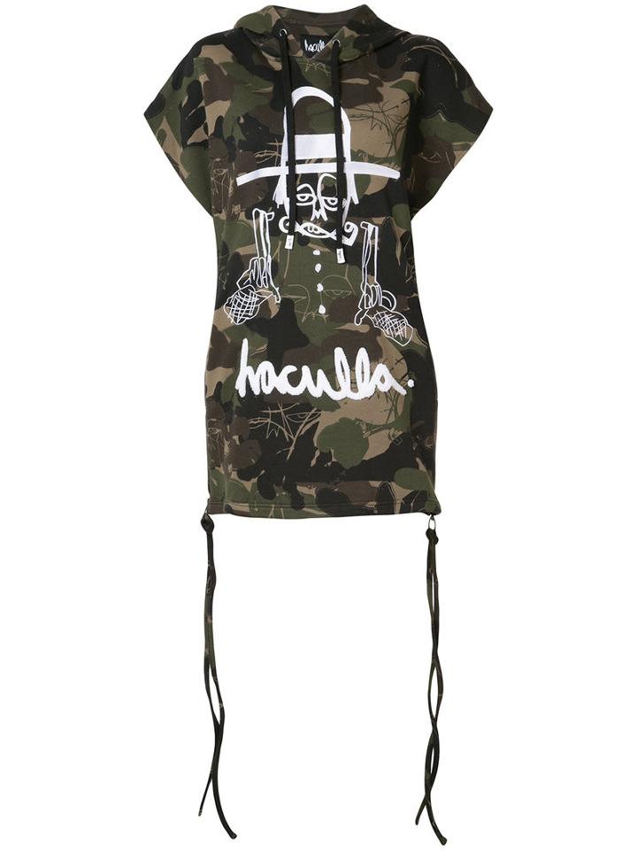Haculla Camouflage Print Sleeveless Hoody, Women's, Size: Xs, Green, Cotton