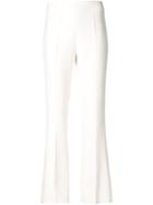 Giambattista Valli Slim Flared Trousers, Women's, Size: 42, White, Cotton/viscose/polyamide