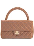 Chanel Vintage Cc Round Handle Bag, Women's, Brown