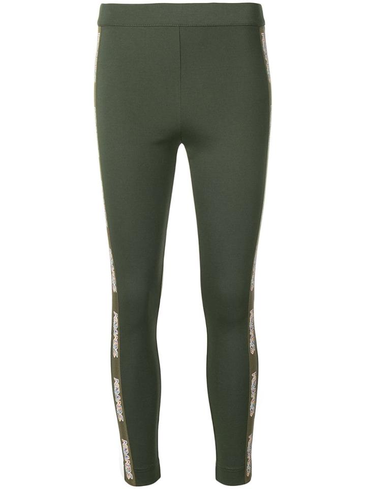 Mr & Mrs Italy Logo Side-stripe Leggings - Green