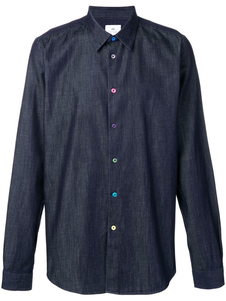 Ps By Paul Smith Long Sleeved Shirt - Blue