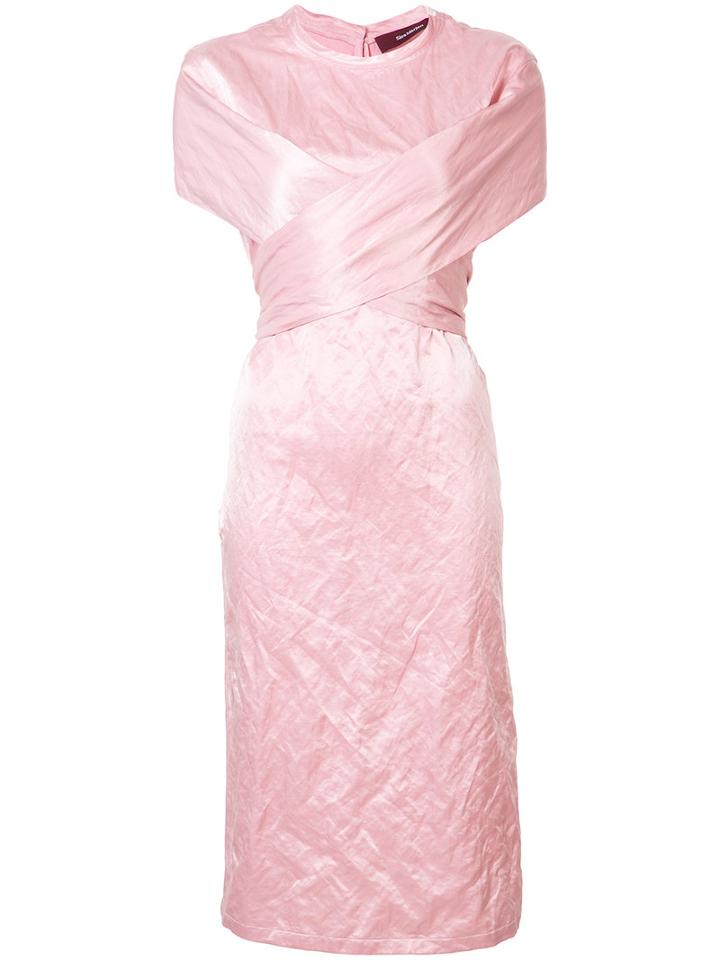 Sies Marjan - Crisscross Strap Dress - Women - Cotton/nylon/metallic Fibre - 8, Pink/purple, Cotton/nylon/metallic Fibre