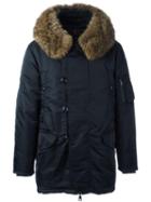 Moncler 'ronier' Padded Jacket, Men's, Size: 3, Blue, Feather Down/polyamide/wool