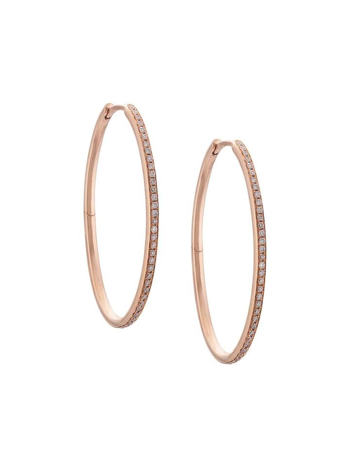 Eva Fehren 18kt Rose Gold Medium Infinity Diamond Hoops