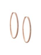 Eva Fehren 18kt Rose Gold Medium Infinity Diamond Hoops