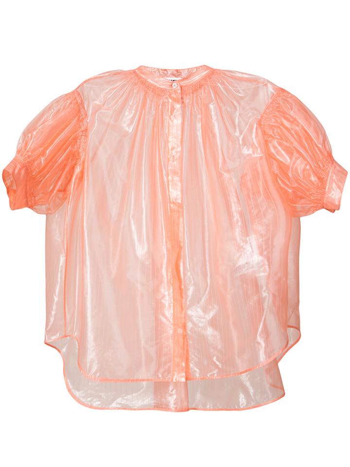 Jil Sander Gathered Neck Top - Pink & Purple