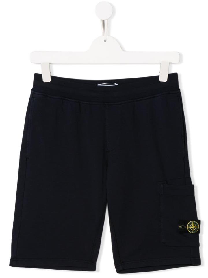 Stone Island Junior Jersey Shorts - Blue