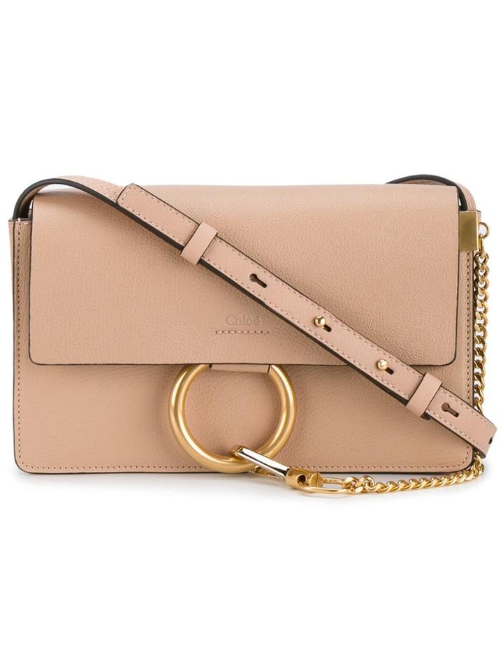 Chloé Small Beige Faye Shoulder Bag - Nude & Neutrals