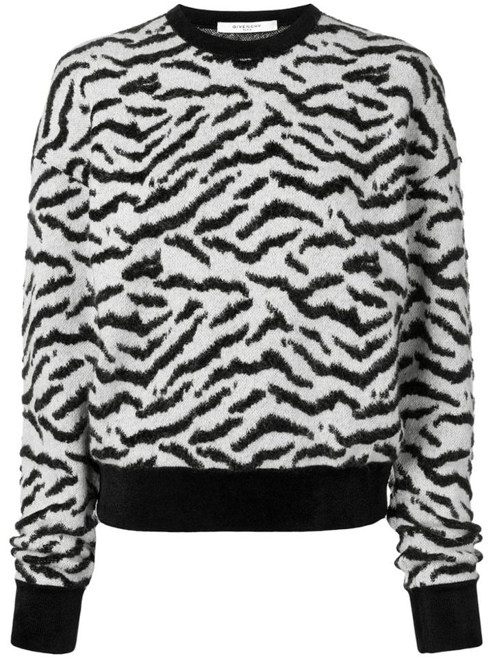 Givenchy Zebra Print Sweater - White