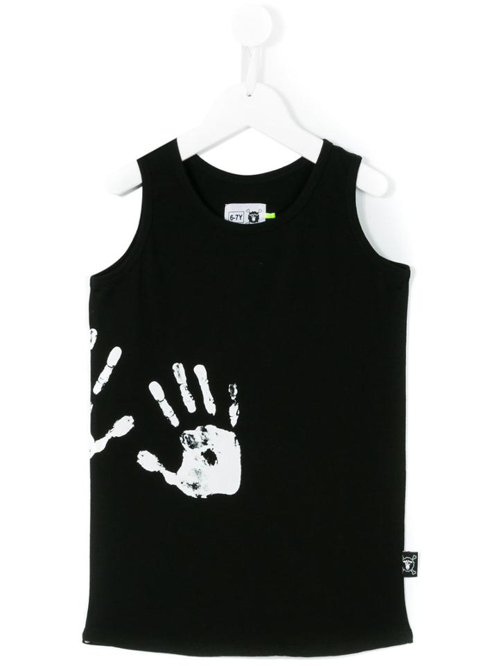 Nununu - Hand Print Tank - Kids - Cotton - 7 Yrs, Black