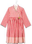 Pero Kids Teen Long-sleeve Check Dress - Red