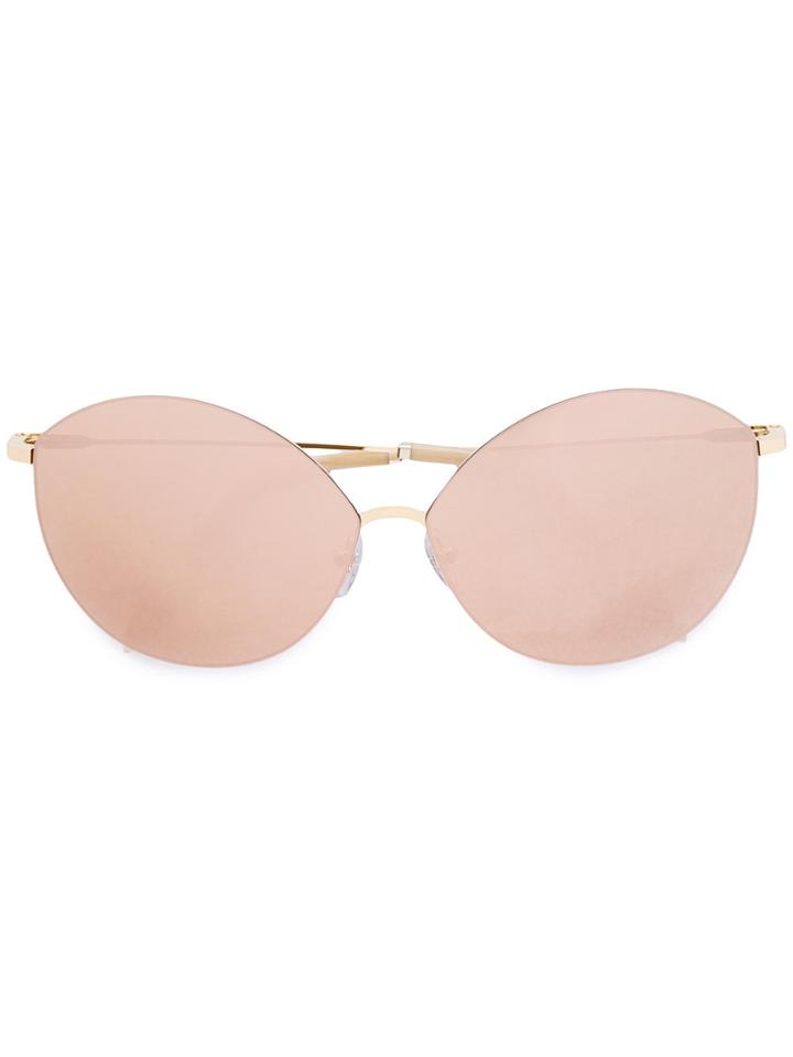 Victoria Beckham Frameless Tinted Sunglasses - Metallic