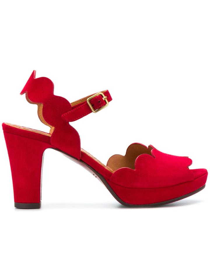 Chie Mihara Evolet Heeled Sandals - Red
