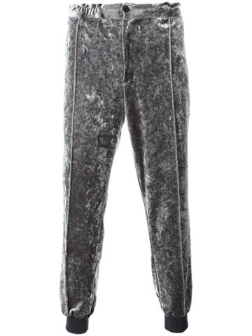Emiliano Rinaldi Elasticated Buttoned Track Pants, Men's, Size: 50, Grey, Viscose/nylon/cupro