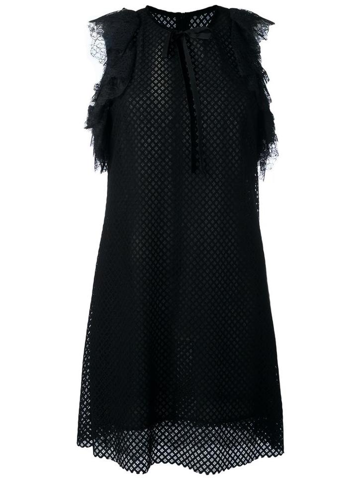 Philosophy Di Lorenzo Serafini Mesh Dress, Women's, Size: 42, Black, Polyester/cotton/polyamide