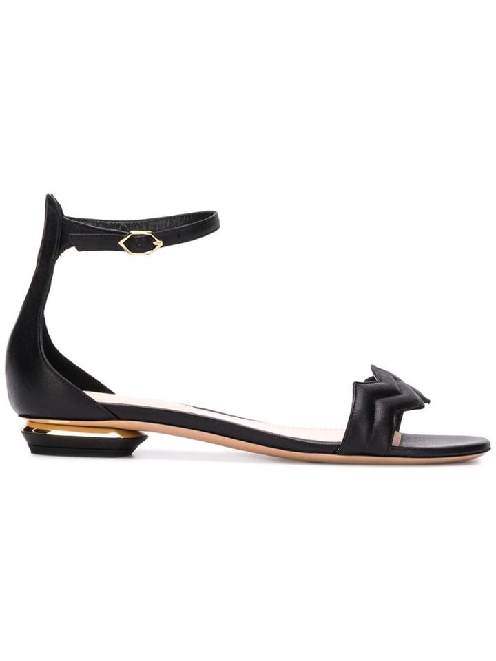Nicholas Kirkwood Chevron Sandals - Black