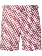Orlebar Brown Bulldog Swim Shorts, Men's, Size: 36, Red, Polyester