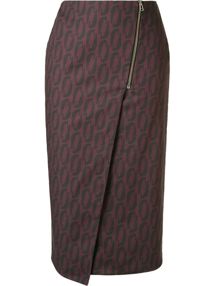 Andrea Marques Printed Midi Pencil Skirt