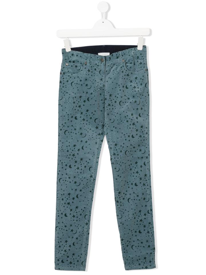 Stella Mccartney Kids Nina Planet Print Trousers - Blue