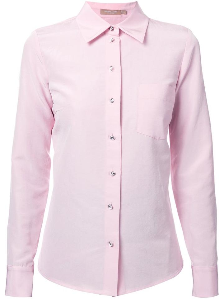 Michael Kors Rhinestone Button Shirt